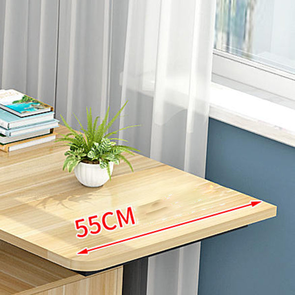 L-Shaped Modern Style Office Desk Metal and Wood Writing Desk for Living Room