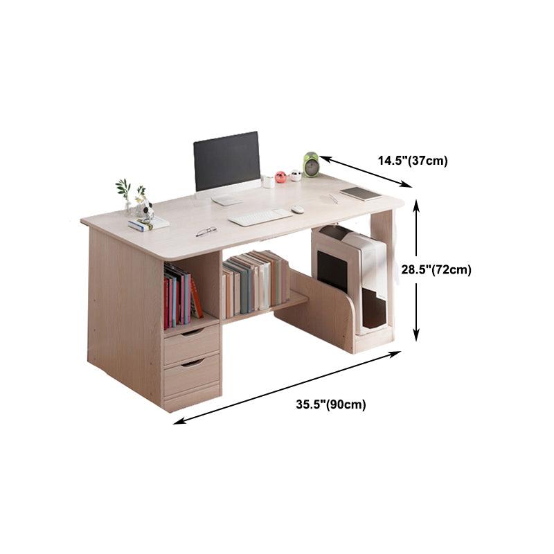 Contemporary Home Writing Desk Rectangular Wooden Credenza Desk