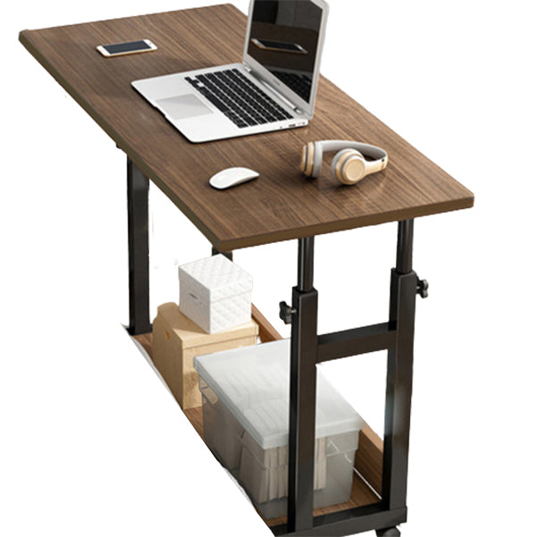 27"H Modern Office Desk Wooden Writing Desk with Caster Wheels