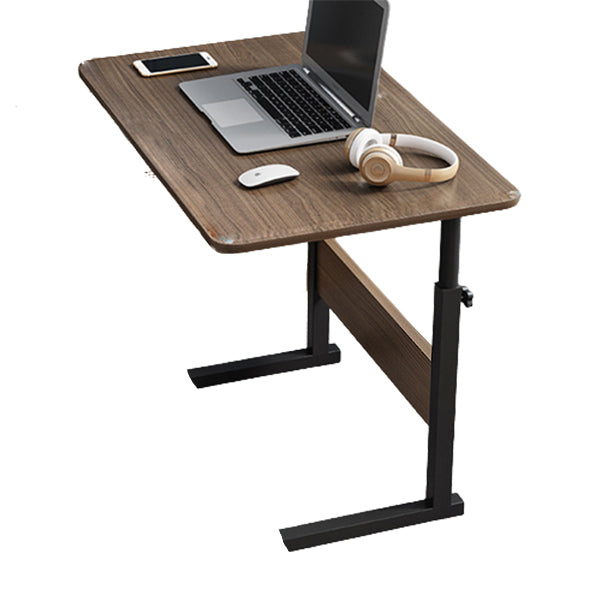 27"H Modern Office Desk Wooden Writing Desk with Caster Wheels