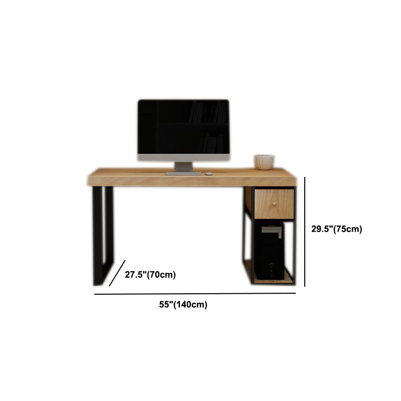 30"H Modern Office Desk Rectangular Drawer Pedestal Writing Desk