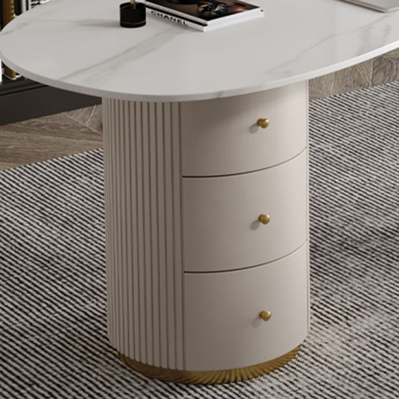 29.5-inch Office Desk with Drawers Office Laptop Table in White