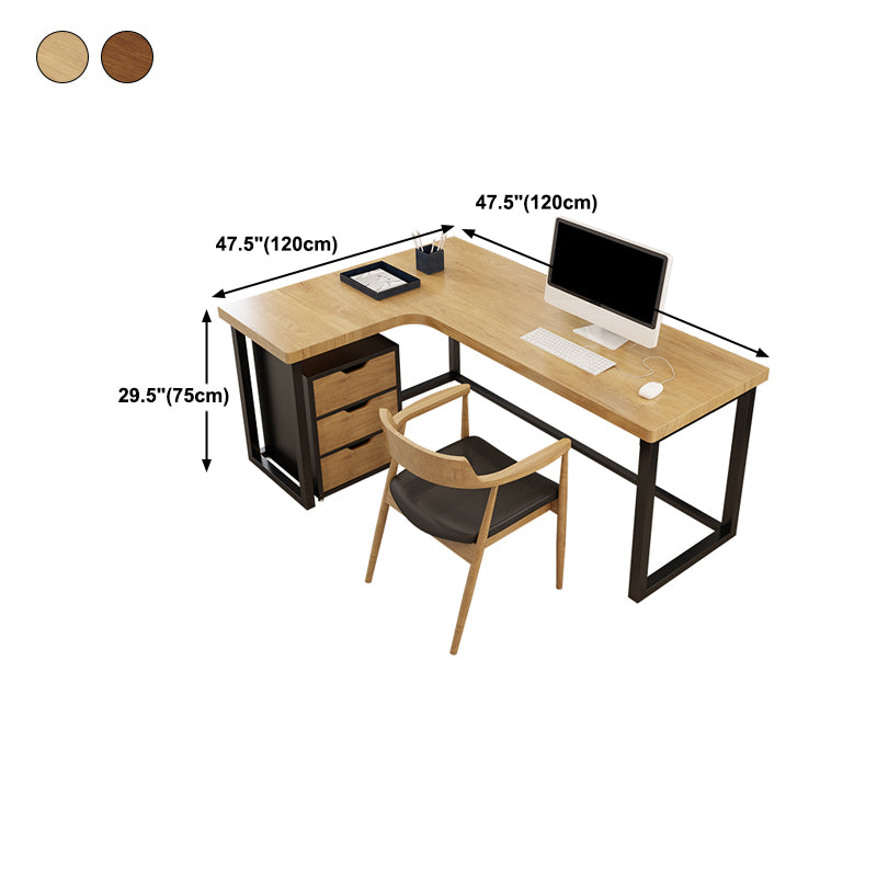 L-Shape Home Study Desk 29.6-inch High Office Desk for Living Room and Bedroom