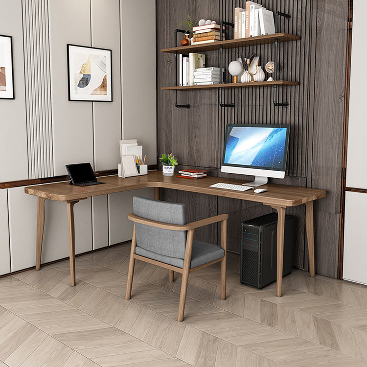 Simple L-Shaped Office Desk 29.6-inch High Home Desk for Bedroom and Living Room