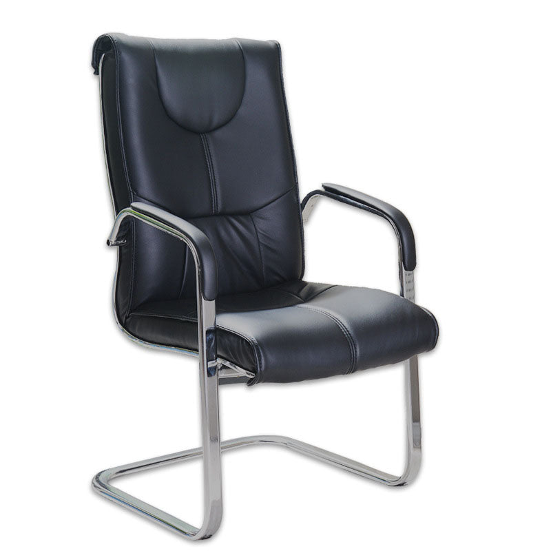 Modern Computer Chair Fixed Arms Chair High Back Leather Chair