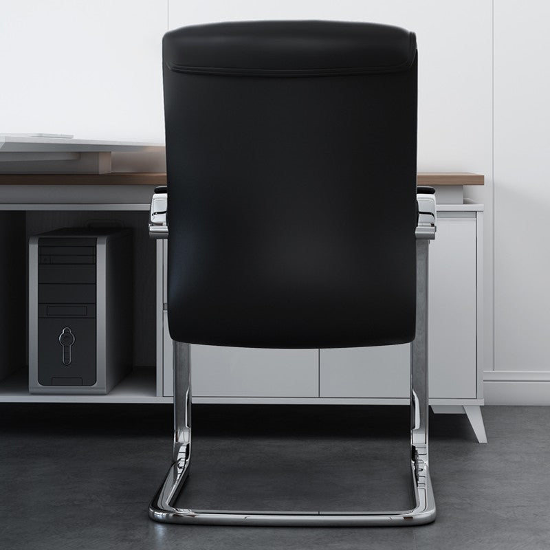 Contemporary Computer Chair Faux Leather Padded Arms Office Chair