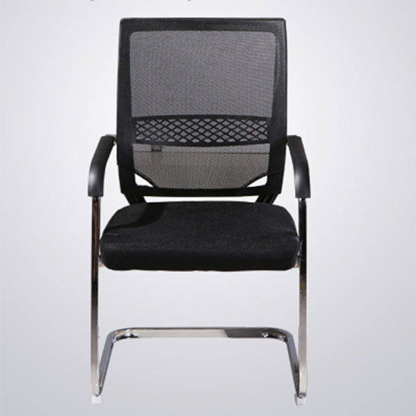 Steel No Wheels Conference Chair Modern Lumbar Support Conference Chair