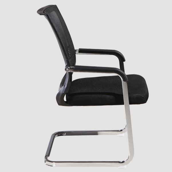 Steel No Wheels Conference Chair Modern Lumbar Support Conference Chair