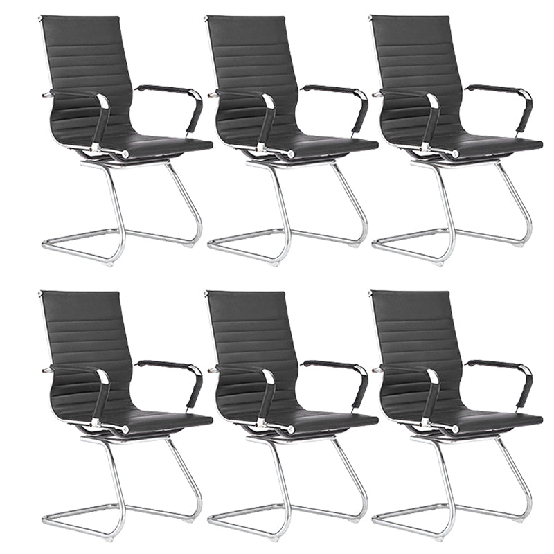 Modern Fixed Arms Conference Chair Metal No Wheels Conference Chair