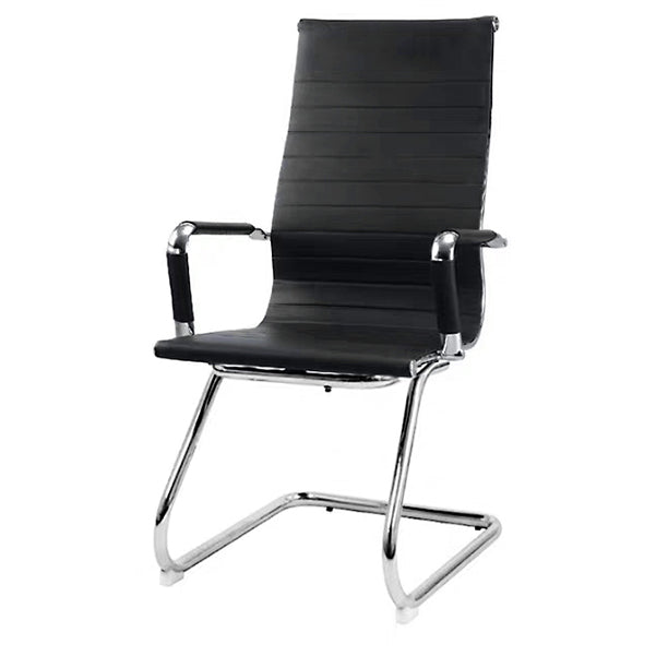 Modern Fixed Arms Conference Chair Metal No Wheels Conference Chair