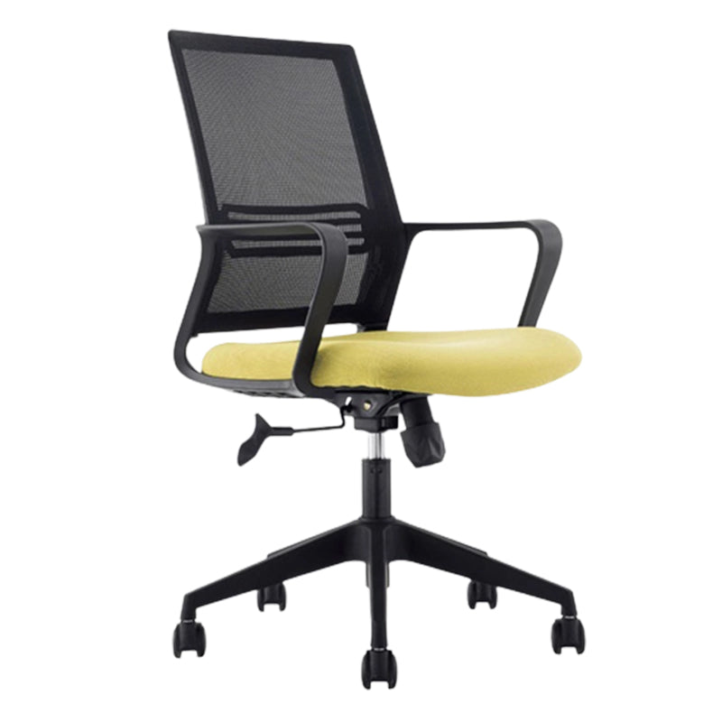 Black Mesh Office Chair with Armrest No Distressing Swivel Chair