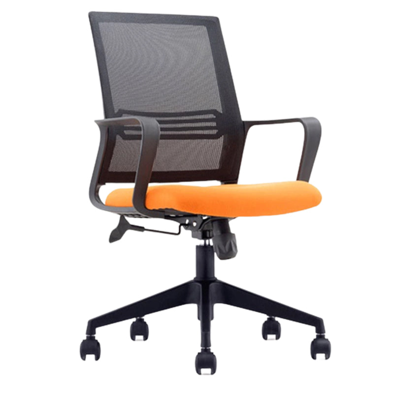 Black Mesh Office Chair with Armrest No Distressing Swivel Chair