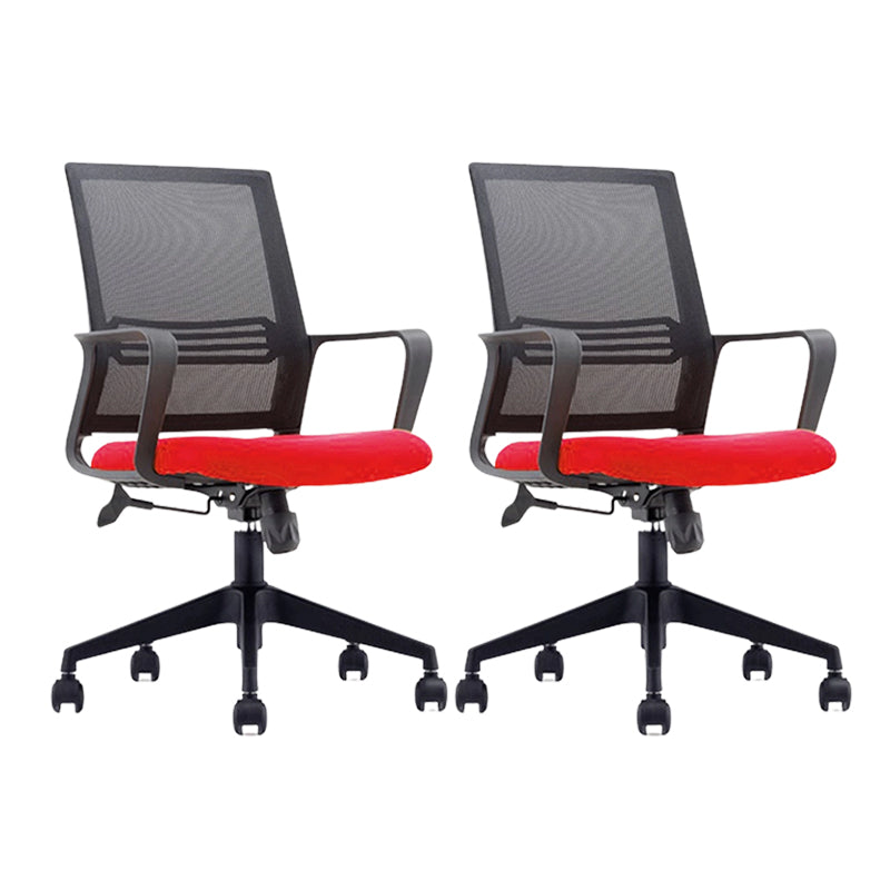 Black Mesh Office Chair with Armrest No Distressing Swivel Chair