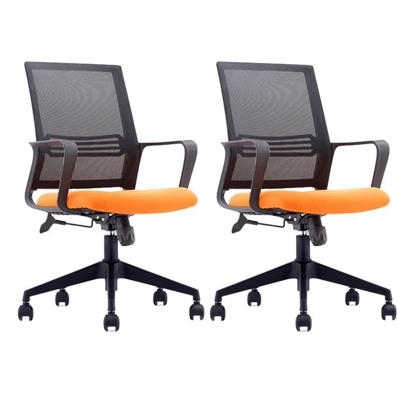 Black Mesh Office Chair with Armrest No Distressing Swivel Chair