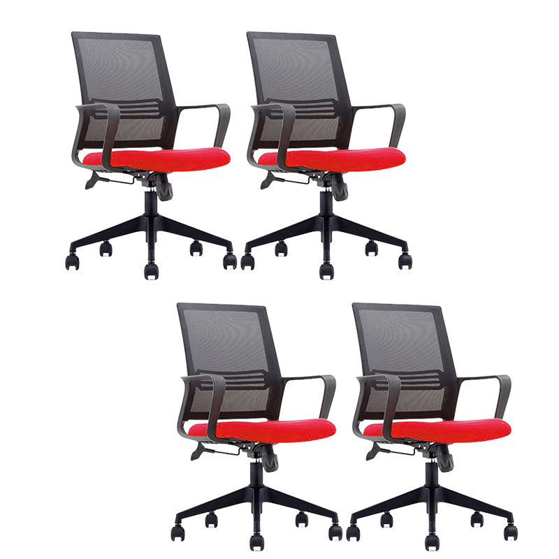 Black Mesh Office Chair with Armrest No Distressing Swivel Chair