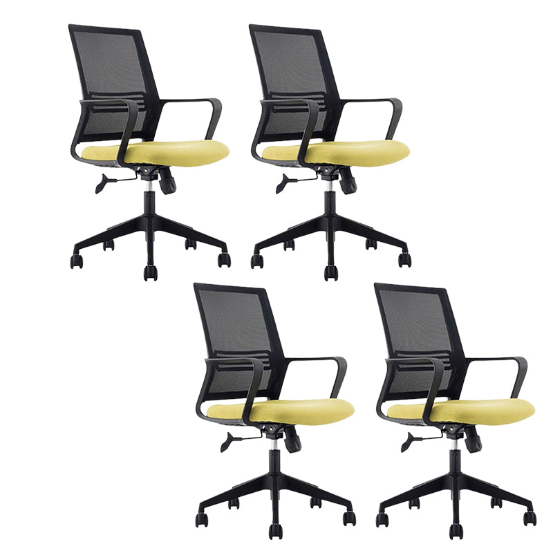 Black Mesh Office Chair with Armrest No Distressing Swivel Chair