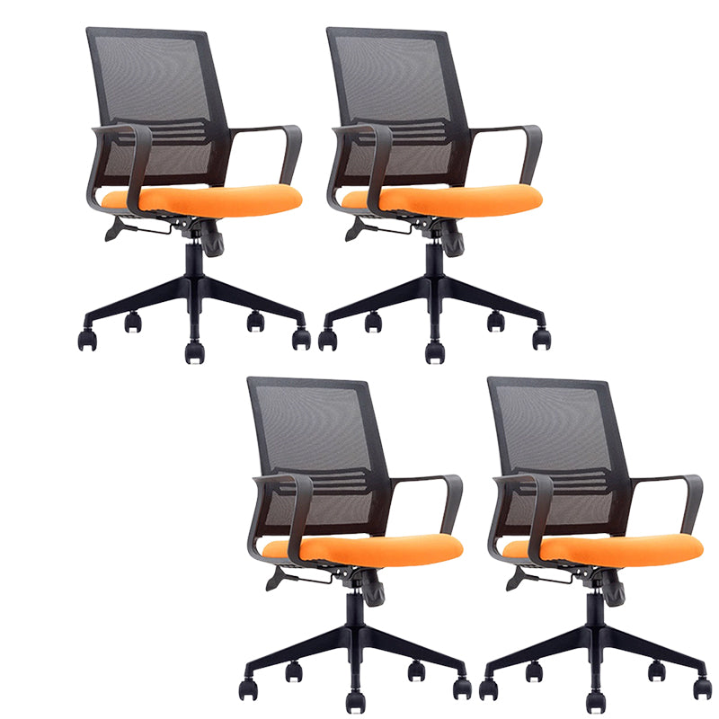 Black Mesh Office Chair with Armrest No Distressing Swivel Chair