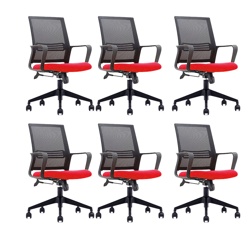 Black Mesh Office Chair with Armrest No Distressing Swivel Chair