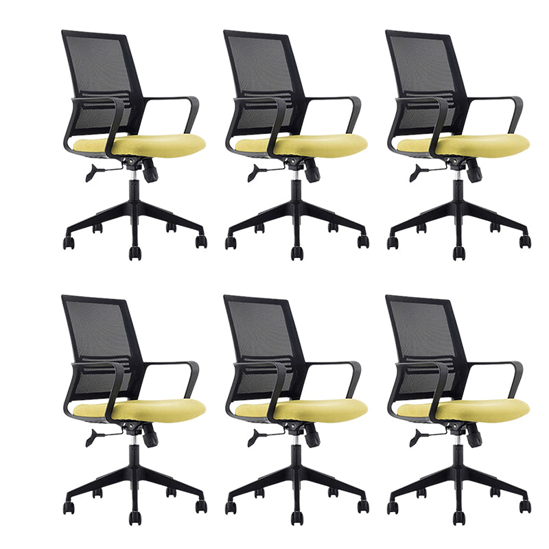 Black Mesh Office Chair with Armrest No Distressing Swivel Chair