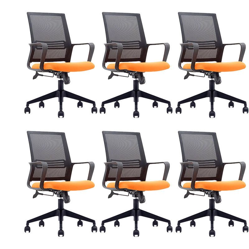 Black Mesh Office Chair with Armrest No Distressing Swivel Chair