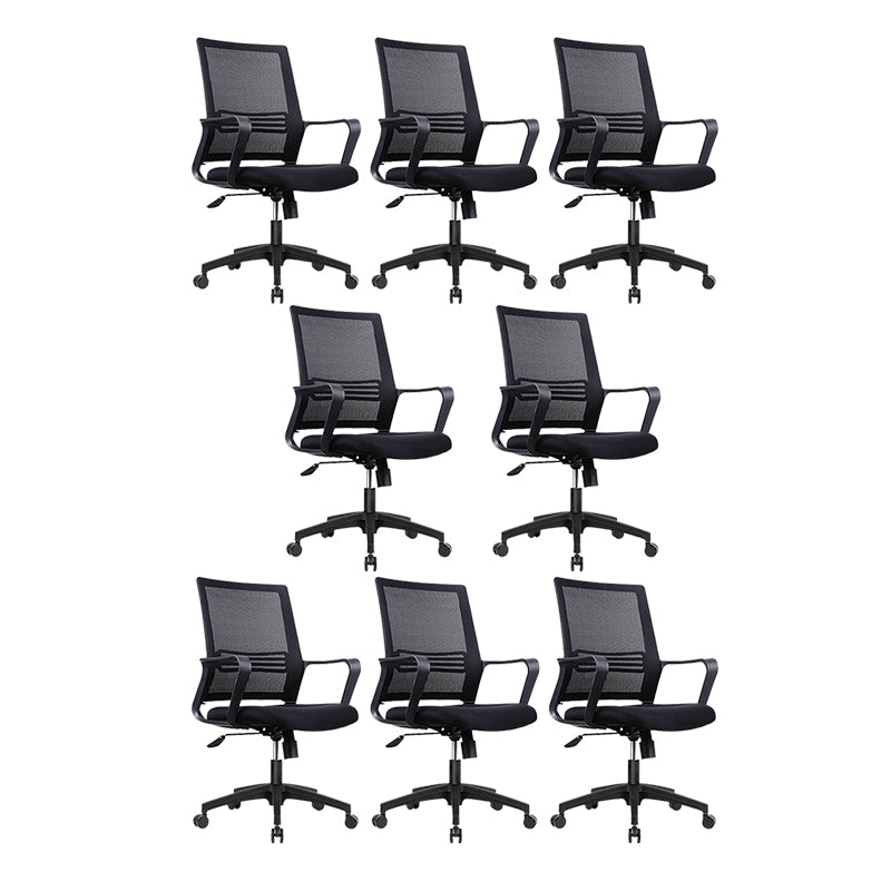 Black Mesh Office Chair with Armrest No Distressing Swivel Chair