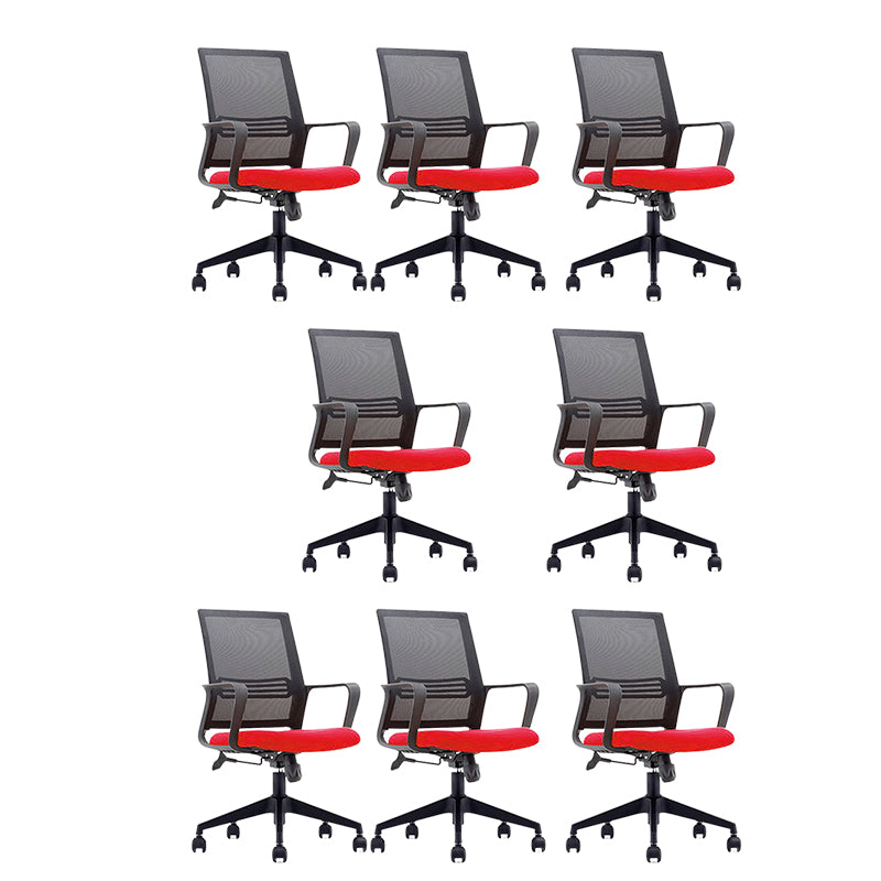 Black Mesh Office Chair with Armrest No Distressing Swivel Chair