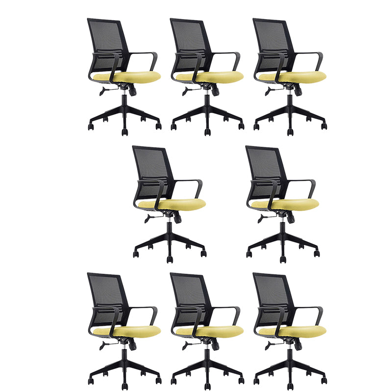 Black Mesh Office Chair with Armrest No Distressing Swivel Chair