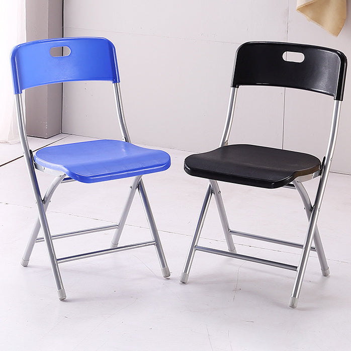 Modern Armless Upholstered Office Chair Plastic Low-Back Office Chair