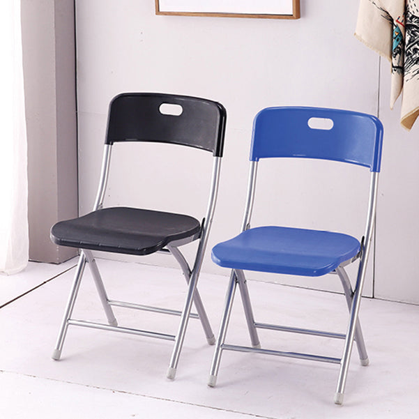 Modern Armless Upholstered Office Chair Plastic Low-Back Office Chair