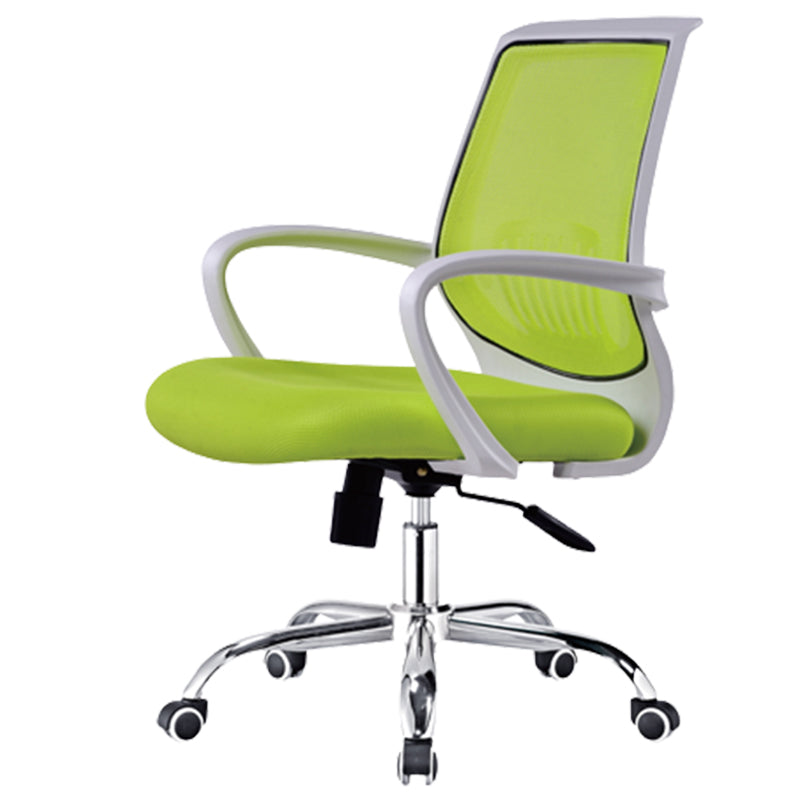 Fixed Arms Steel Office Chair Modern Lumbar Support Office Chair