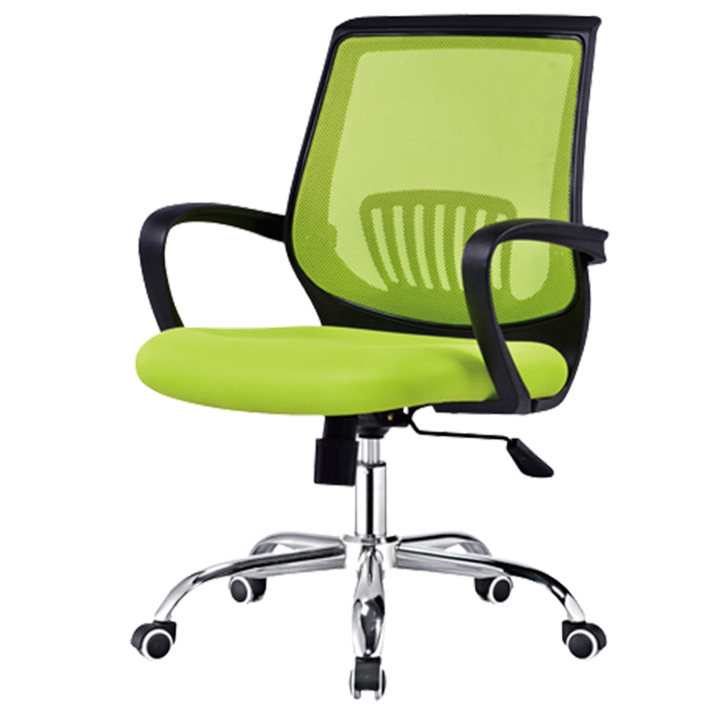 Fixed Arms Steel Office Chair Modern Lumbar Support Office Chair