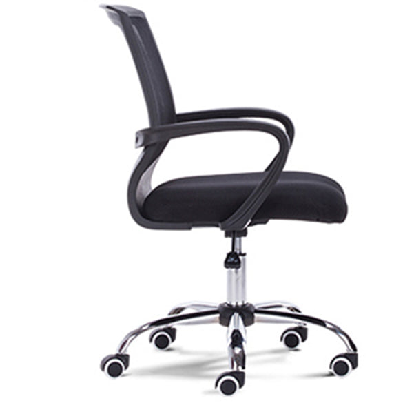 Fixed Arms Steel Office Chair Modern Lumbar Support Office Chair