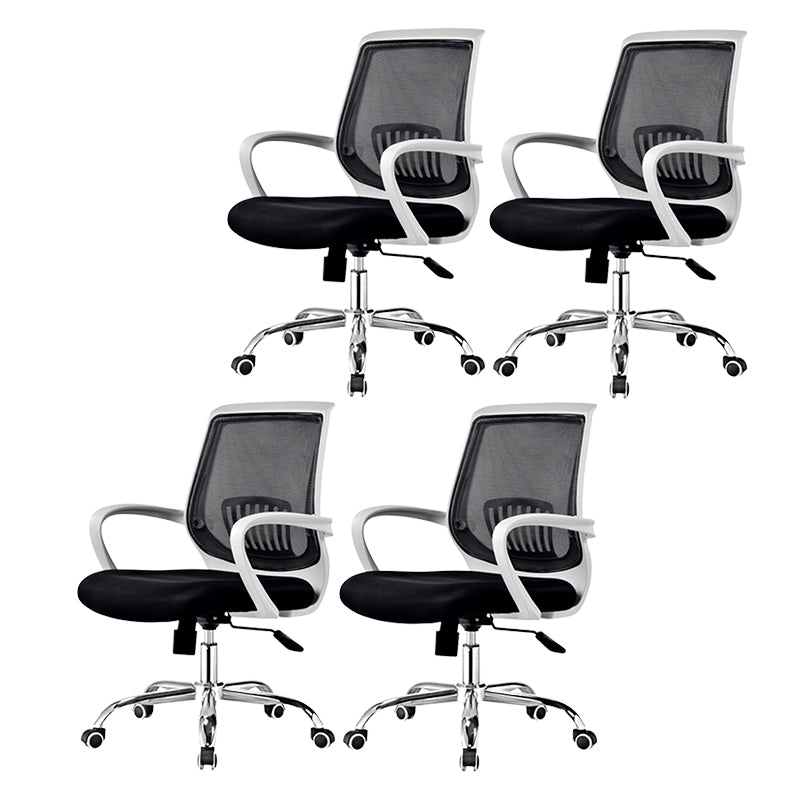 Fixed Arms Steel Office Chair Modern Lumbar Support Office Chair