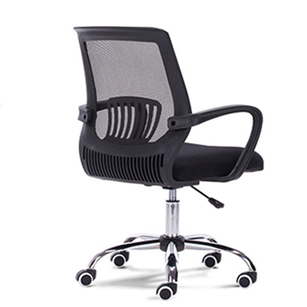 Fixed Arms Steel Office Chair Modern Lumbar Support Office Chair