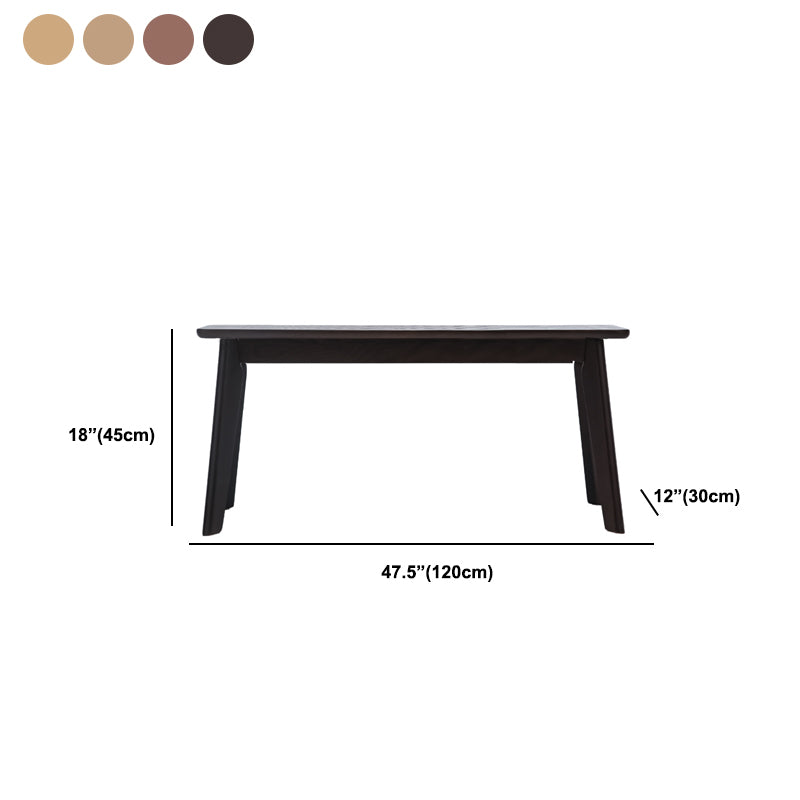 11.8 Inch Wide Modern Seating Bench Solid Wood Rubberwood Bench