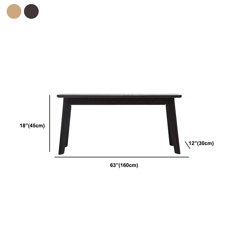 11.8 Inch Wide Modern Seating Bench Solid Wood Rubberwood Bench