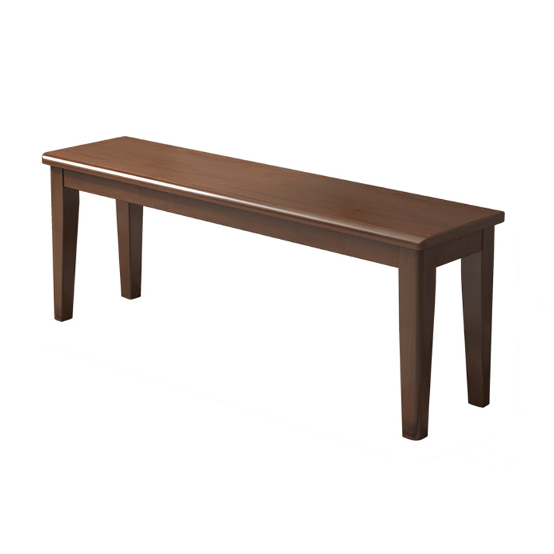 17.7"H Modern Entryway and Bedroom Bench Solid Wood Rubberwood Bench