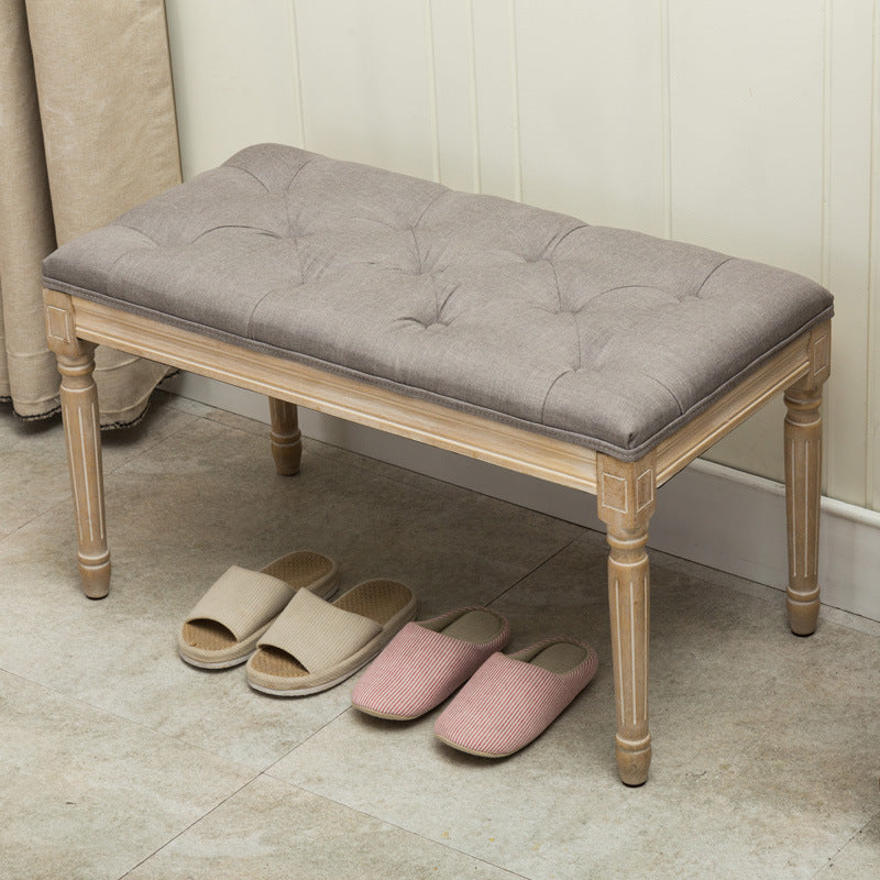 Traditional Solid Wood Seating Bench Distressed Finish Bench