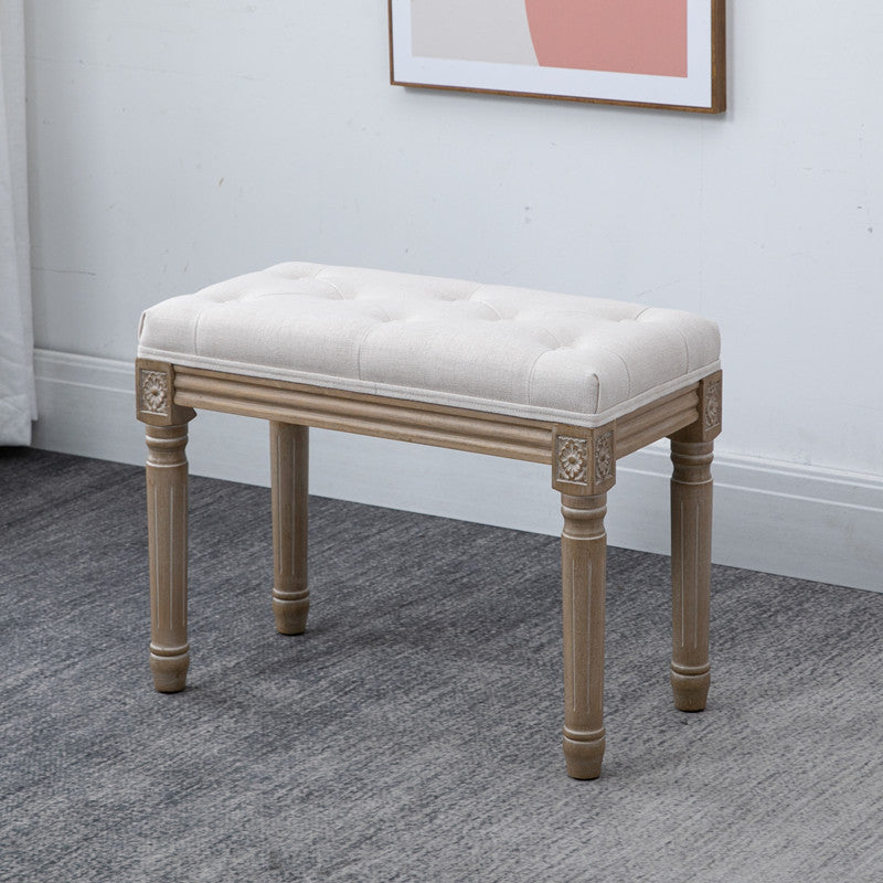 Traditional Solid Wood Seating Bench Distressed Finish Bench