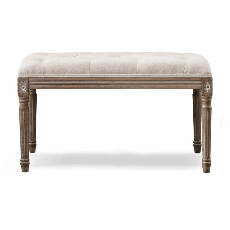 Traditional Solid Wood Seating Bench Distressed Finish Bench