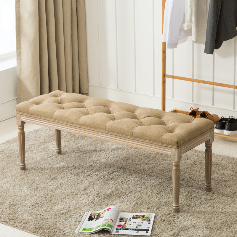 Traditional Solid Wood Seating Bench Distressed Finish Bench