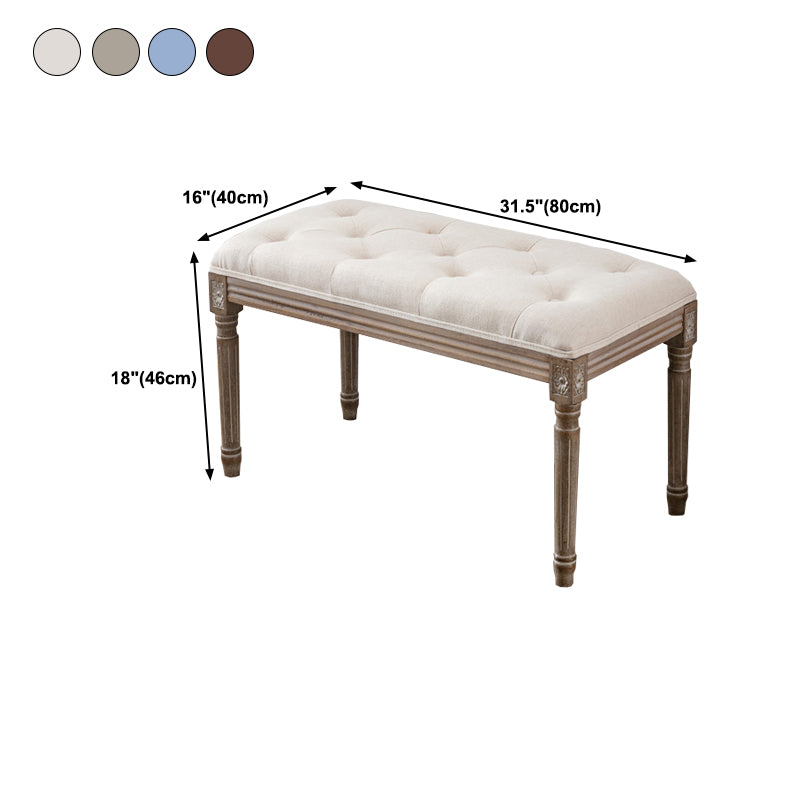 Traditional Solid Wood Seating Bench Distressed Finish Bench