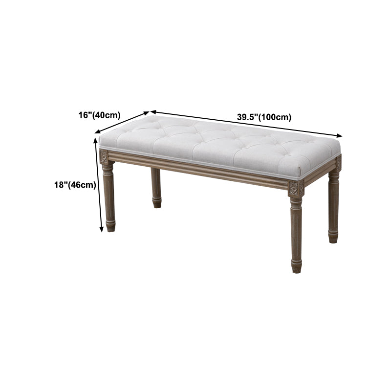 Traditional Solid Wood Seating Bench Distressed Finish Bench