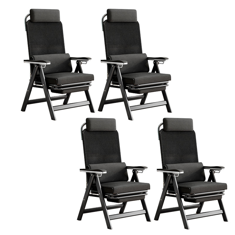 Modern High Back Executive Chair No Wheels Lumbar Support Desk Chair