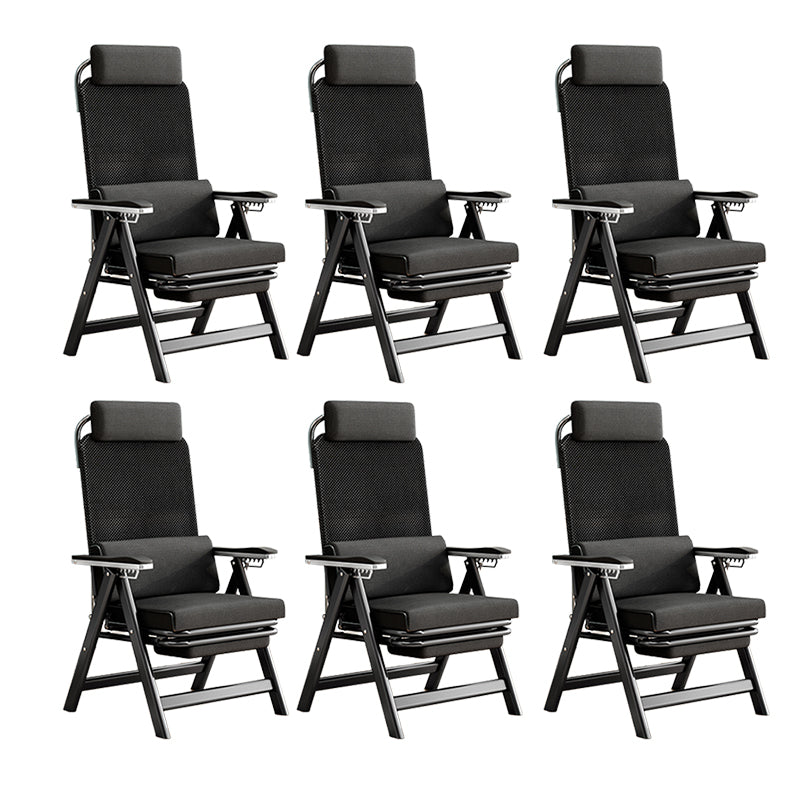 Modern High Back Executive Chair No Wheels Lumbar Support Desk Chair