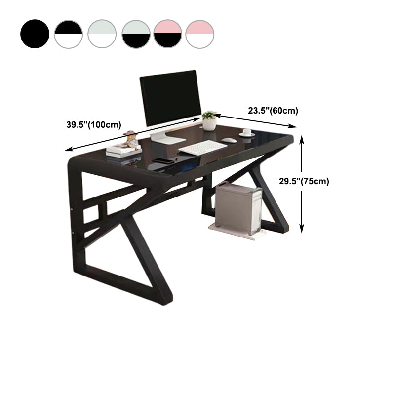 Glass Rectangle Computer Desk Modern & Contemporary Gaming Desk