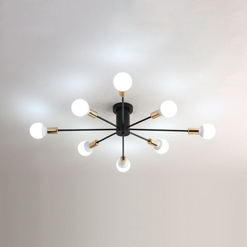 Industrial Ceiling Light Creative Semi-flush Mount Light Fixture for Sitting Room