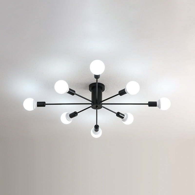 Industrial Ceiling Light Creative Semi-flush Mount Light Fixture for Sitting Room