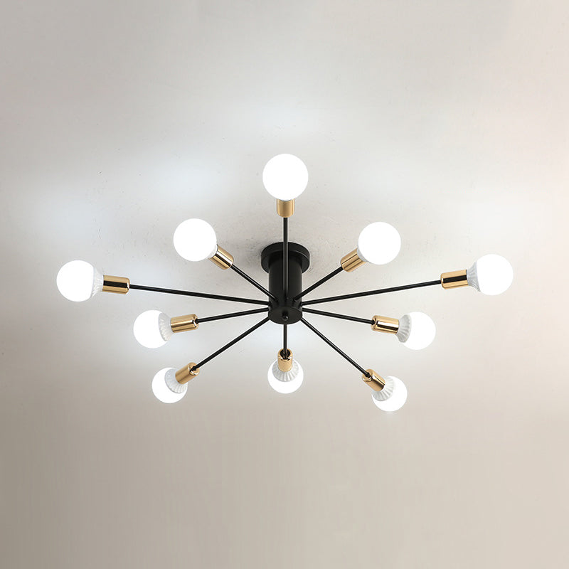 Industrial Ceiling Light Creative Semi-flush Mount Light Fixture for Sitting Room