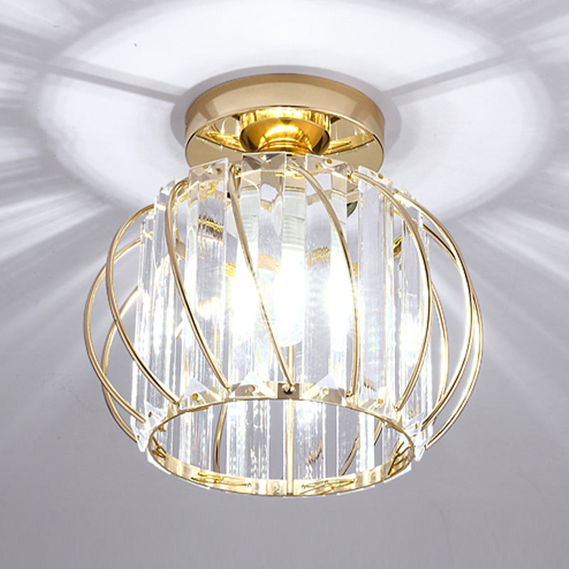 Crystal Flush Mounted Ceiling Lights SimplicityLighting Fixture for Living Room